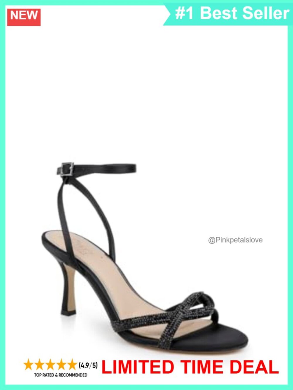 Mid Stiletto Heel Sandals Dressy Evening Party Shoes